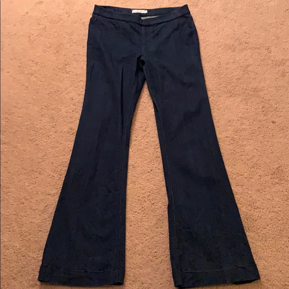 Dark denim flare jeans